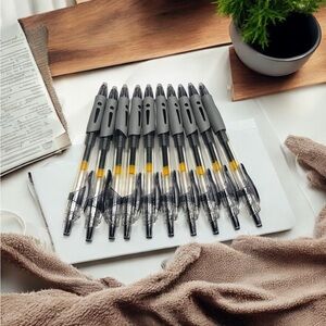 10pcs Smooth Gel Pens 0.7 mm long lasting black ink for office school stationary